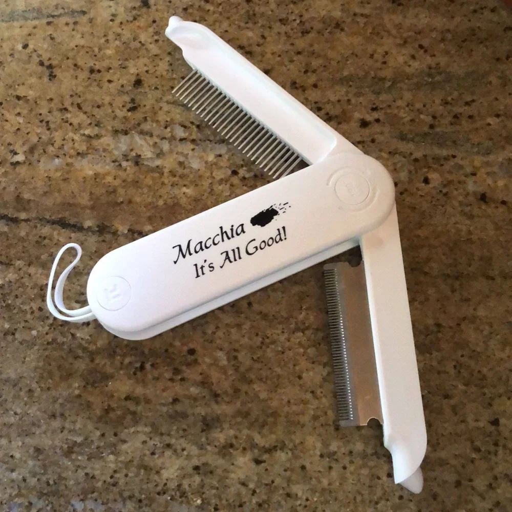 Collapsible Pet Comb 2 in 1 Shedding Rake/Mat Blade Grooming Tool- NEW/ UNUSED